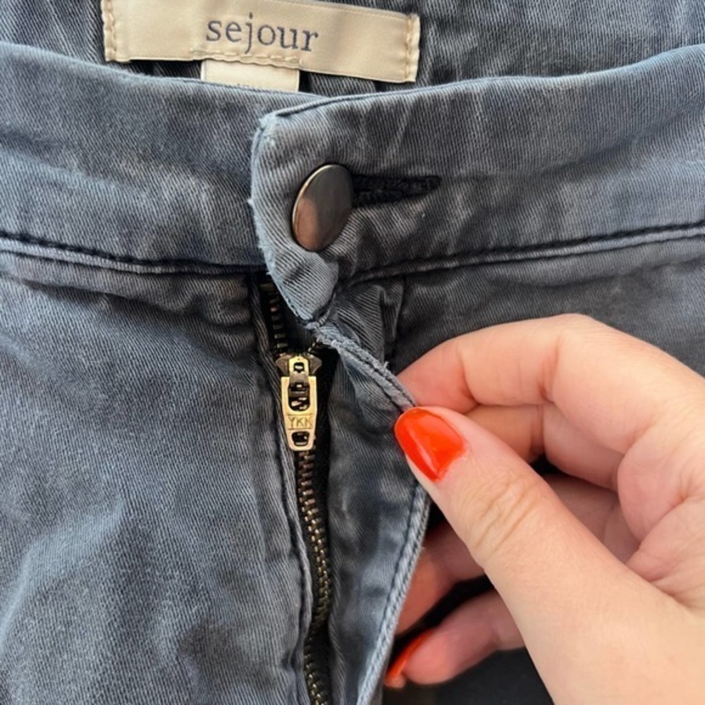 Sejour J. Crew plus size women's gray pants SJ359946WN stretch pockets size 18W - Picture 4 of 11